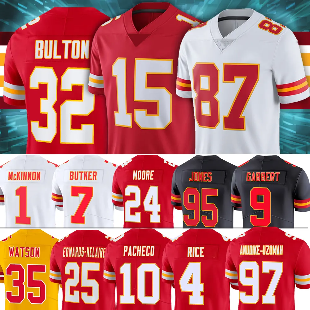 15 Patrick Mahomes Kansases City Football Chiefes Jersey Travis Kelce Nick Bolton Jaylen Watson Isiah Pacheco Felix Anudike-Uzomah Skyy Moore Jawaan Taylor