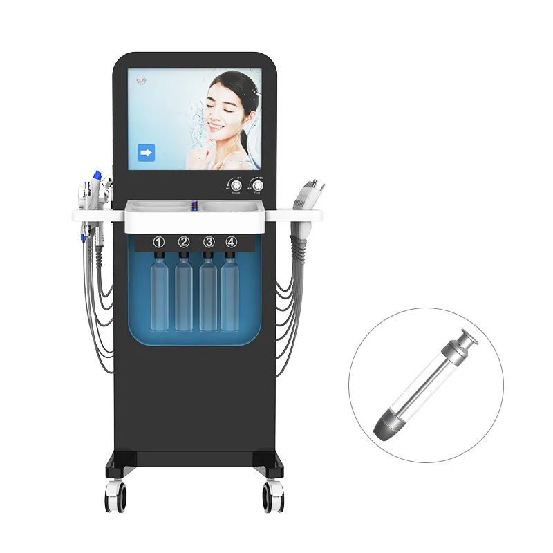 13 en 1 Máquina de microdermabrasión Photon Brush Skin Rejuvenir limpieza de poros Fiñadores de acné Barra de acné EMS Equipo de atención facial