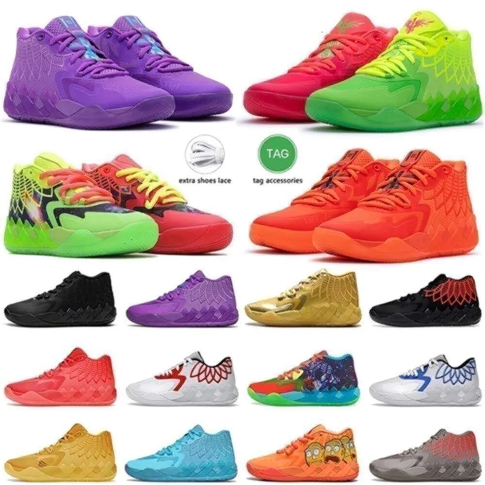 مع Box Lamelo Ball 1 Mb.01 كرة السلة لكرة السلة 2022 مع الجوارب Rick Rock Ridge Red City ليس من هنا Lo Ufo Buzz City Black Trainers S