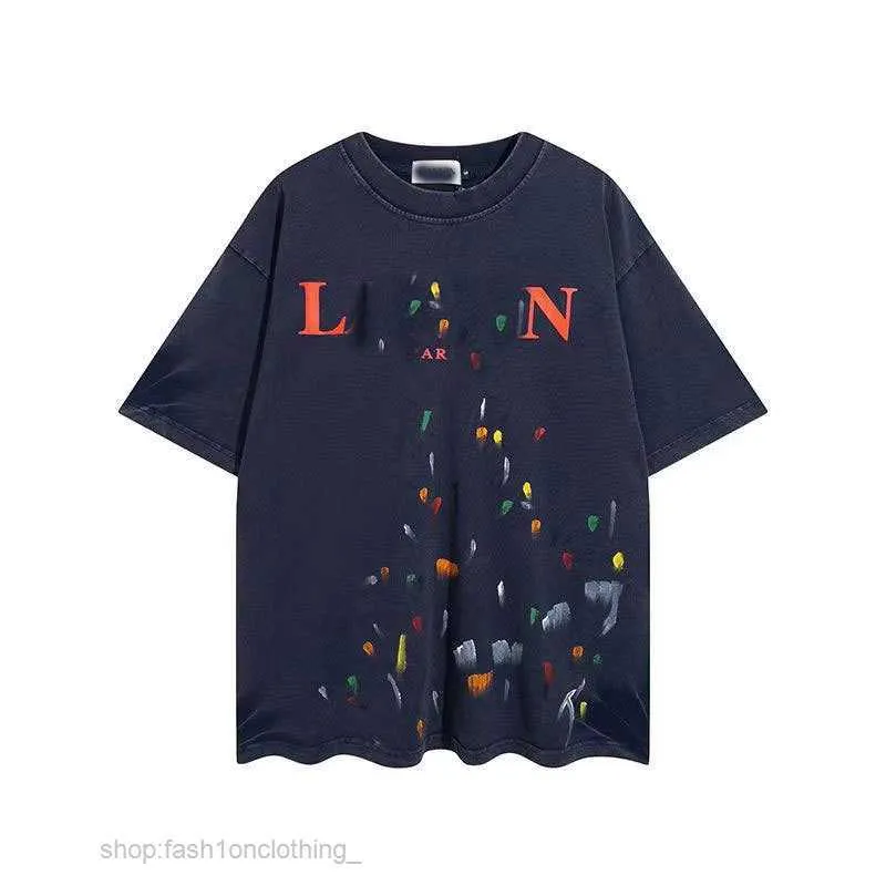 T-shirt Lanvins Speckled Ink Style Gallerie t-shirt Depts Camicia in co-branding Uomo Donna Designer Magliette Cotoni Top Casual Luxurys S-2xl 3 R2IP