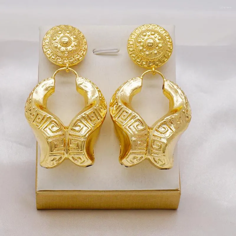 Boucles d'oreilles pendantes en cuivre pour femmes, bijoux tendance, grand Style africain, cadeau de fête de mariage, 2023