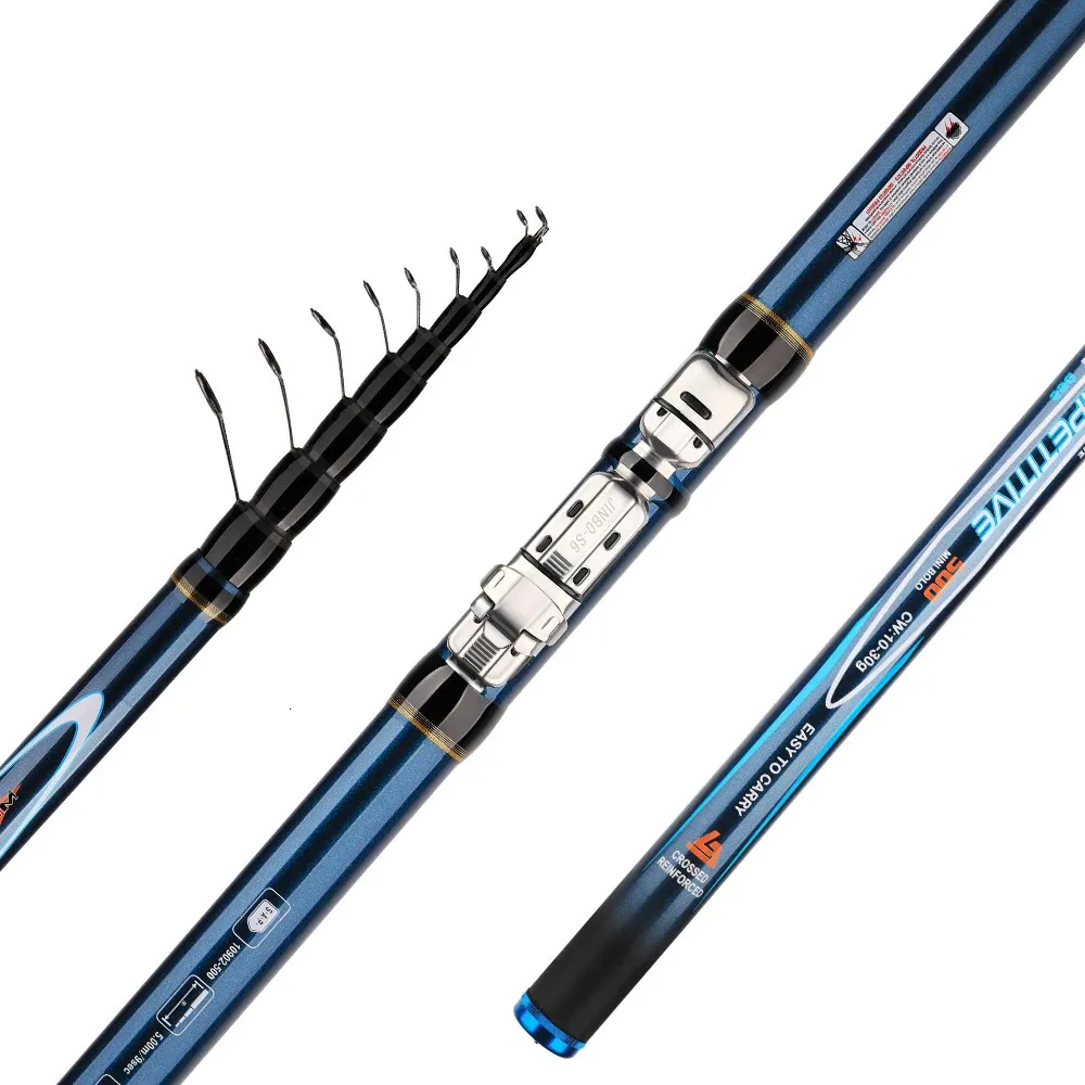 Boat Fishing Rods BUDEFO COMPETITIVE Telescopic Fishing Rod 4/4.5/5/6M Carbon Travel Ultra Light Spinning Float Bolognese Trout Pole 10-30 231102