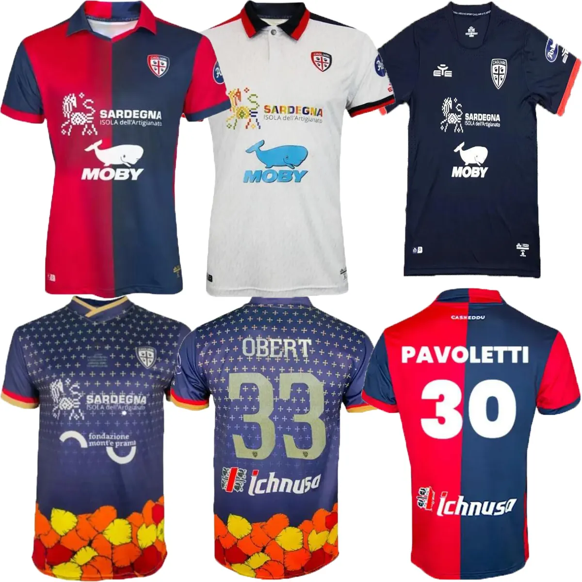 2023 2024 Cagliari Soccer Jerseys home away 3th PAVOLETTI LAPADULA VIOLA SHOMURODOV JANKTO LUVUMBO NANDEZ OBERT MAKOUMBOU ROG 23 24 football shirts