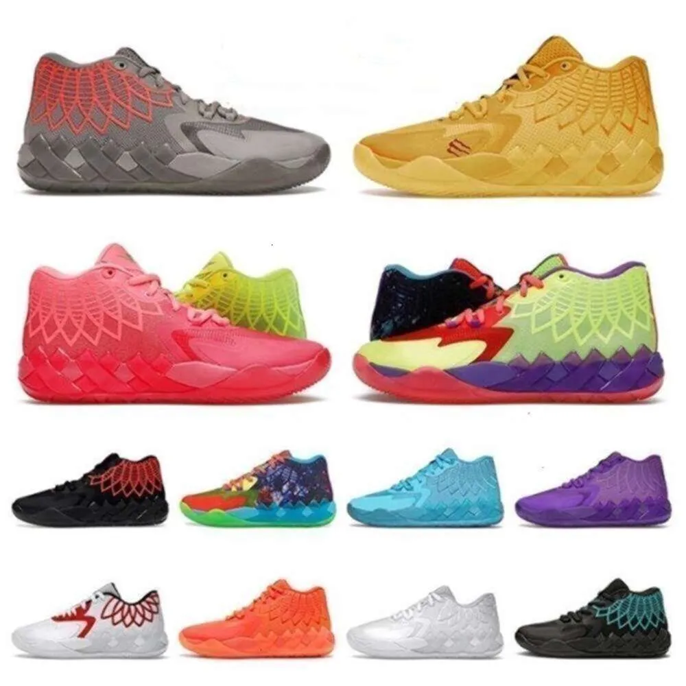 Mit Box LaMelo Ball 1 MB.01 Basketballschuhe Rick Rock Ridge Red City Not From Here LO UFO Buzz City Schwarz Trainer Sport S