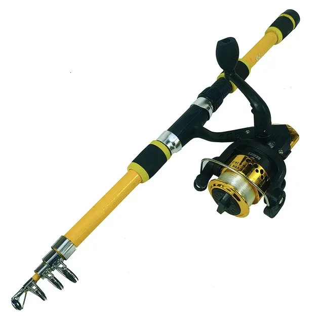 Telescopic Spinning Ultralight Spinning Rod And Reel Combo 1.8M