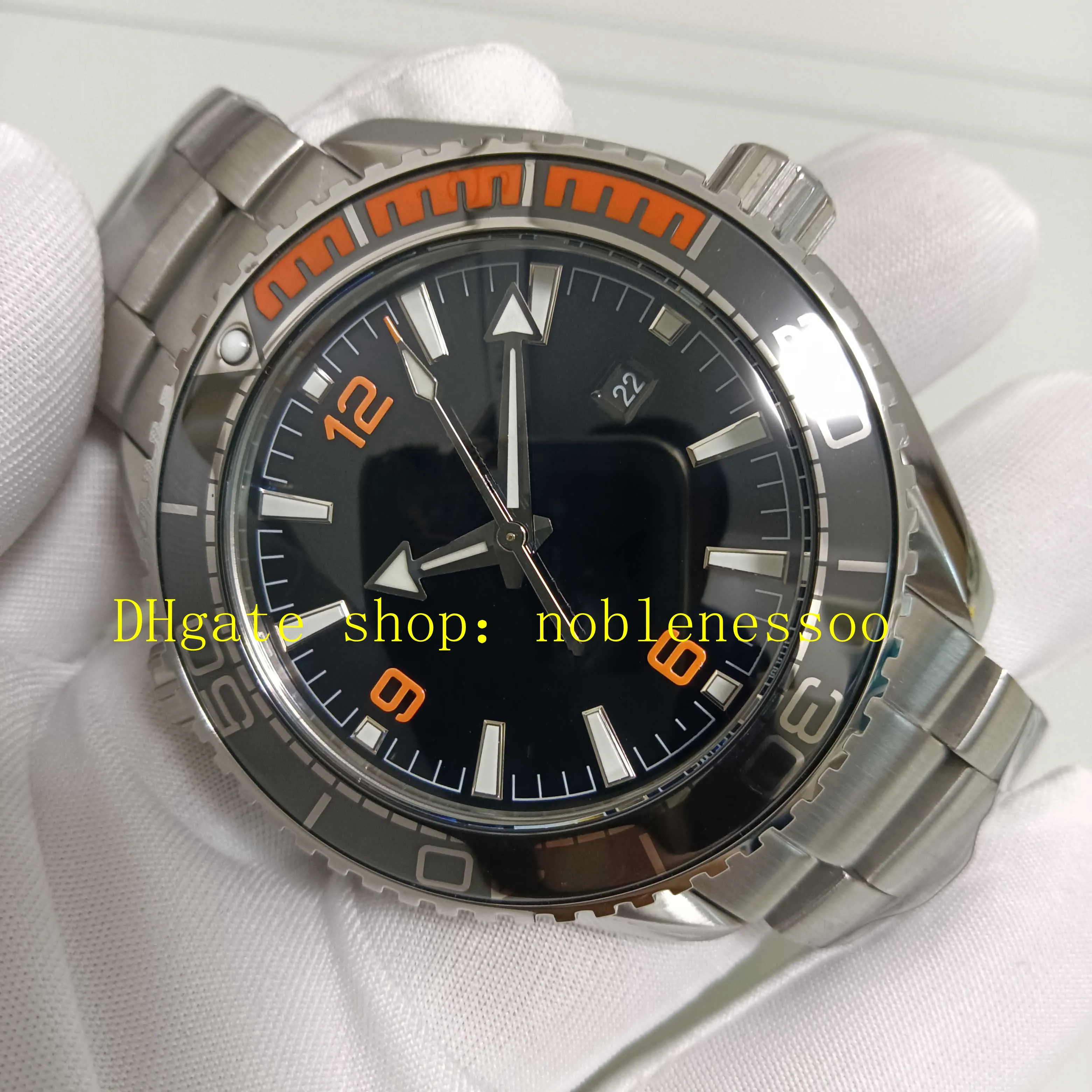 6 estilo foto real homens super relógio masculino mostrador preto 600m laranja moldura de cerâmica pulseira de aço inoxidável cal.8900 movimento automático relógios esportivos casuais relógios de pulso