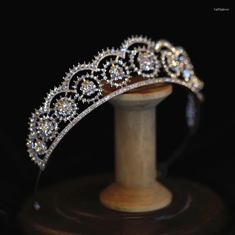 Pinces à cheveux diadèmes de mariage en cristal coréen, bandeaux scintillants, couronne de soirée, accessoires de mariée, bijoux de bal