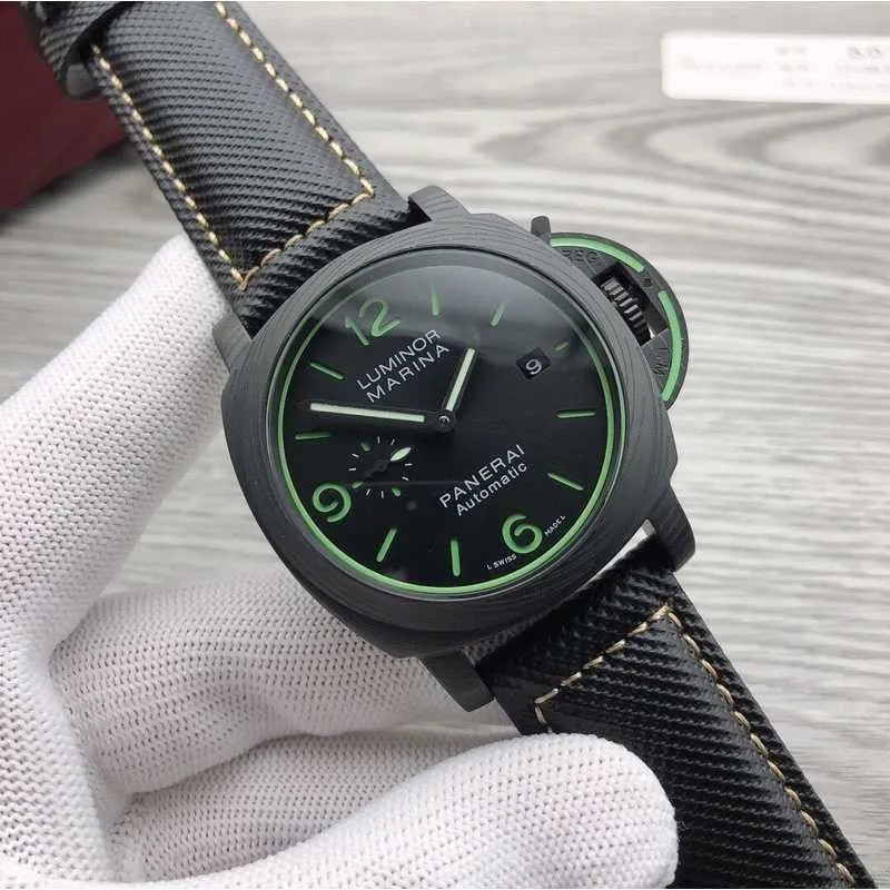 PANERAII PANERIA 시계 디자이너 남성 기계 자동 디자이너 기계 도착 Panerai 44mm 운동 스포츠 손목 시계 98V0