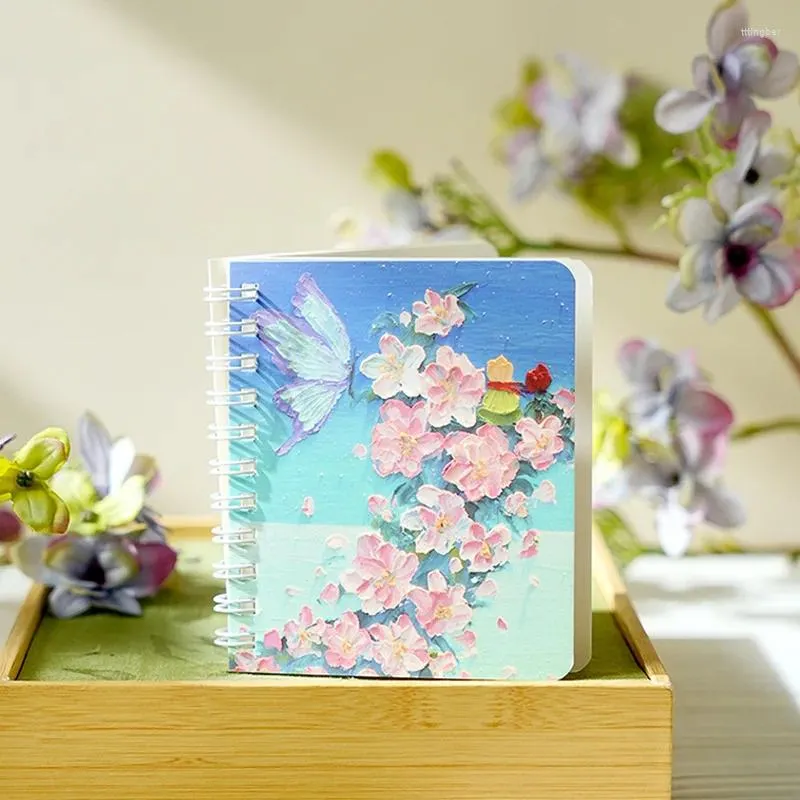 1pc a7 flor criativo espiral bobina cadernos para estudantes escritório tomar notas diário suprimentos presente