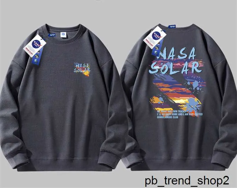 nasa Felpe con cappuccio Felpe Nasa Solar Graphic Felpa con cappuccio da uomo Tuta unisex Manica lunga Girocollo Autunno Miscela Stampa Pullover 5 QNQZ