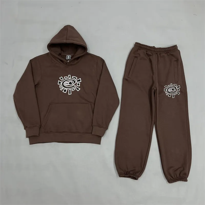 Brown Kailas Sun Men's Tracksuit broderad hoodie Europe Original plus tröjor och tröjor män hoodies set huvored