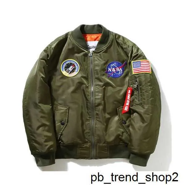 Męskie kurtki Nowy kurtka NASA Pilot Pilot Mens Stylist Bomber MA1 Kurtka Haft Haft Baseball Sekcja wojskowa S-XXL 2 Uyqz