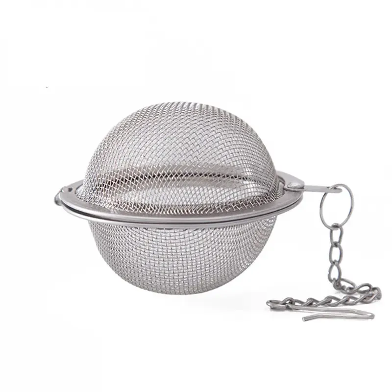 Colanders sil 100st teaware rostfritt stål mesh te boll infuser silver sfär krydda te-filter filtrering ört kopp dryck verktyg droppleverans i0413