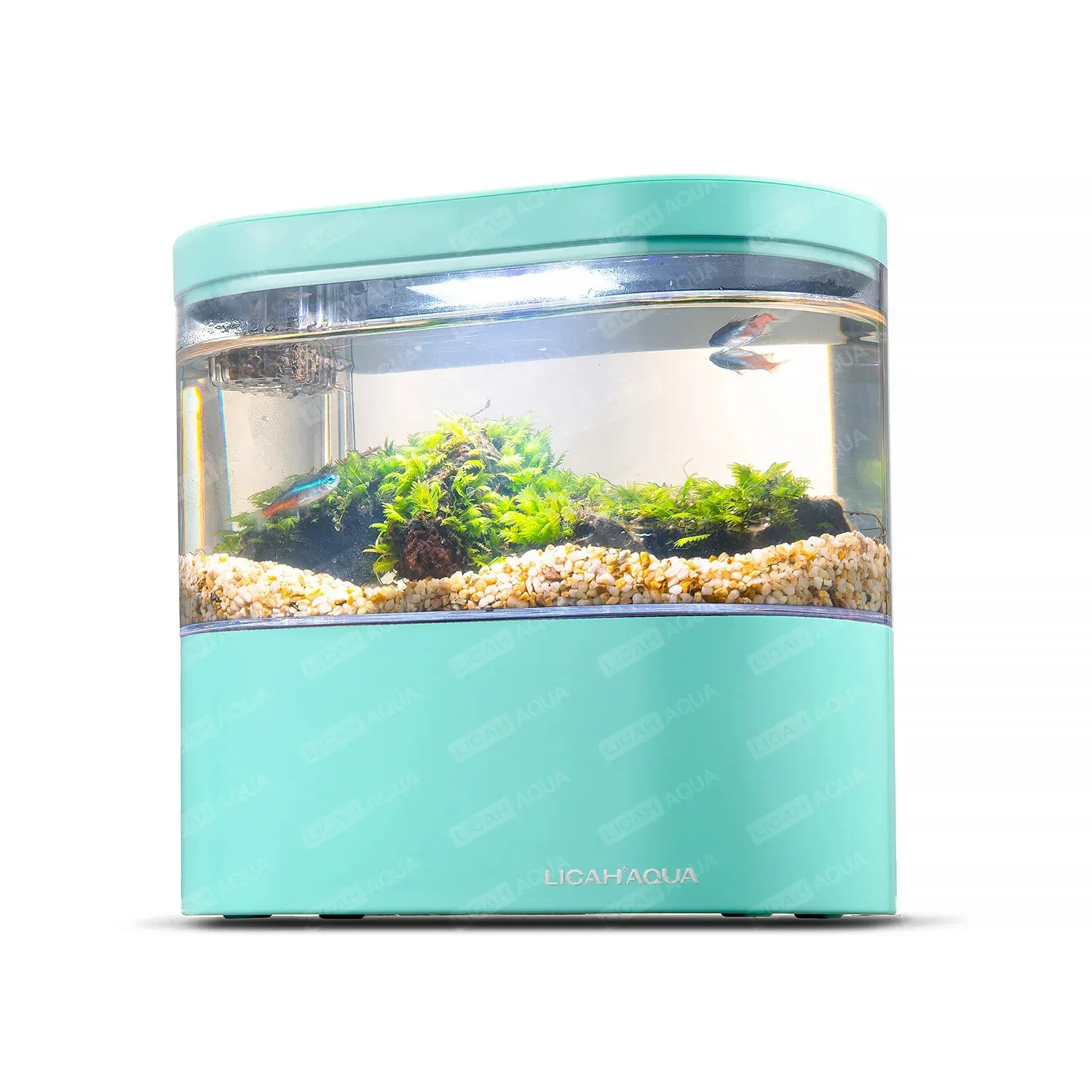 Lámpara De Acuario USB Con Medusas | Luz Ambiental Color Cambiante | Decoración Para Escritorio Y Hogar