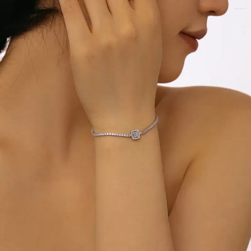 Bracelets à maillons en argent Sterling S925 pour femmes, vente romantique, sport de luxe, certifié, chaîne, cadeau Unique Premium