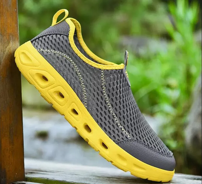 New Top Selling Women men fashion Slip On running shoes Summer Breathable Wading shoes