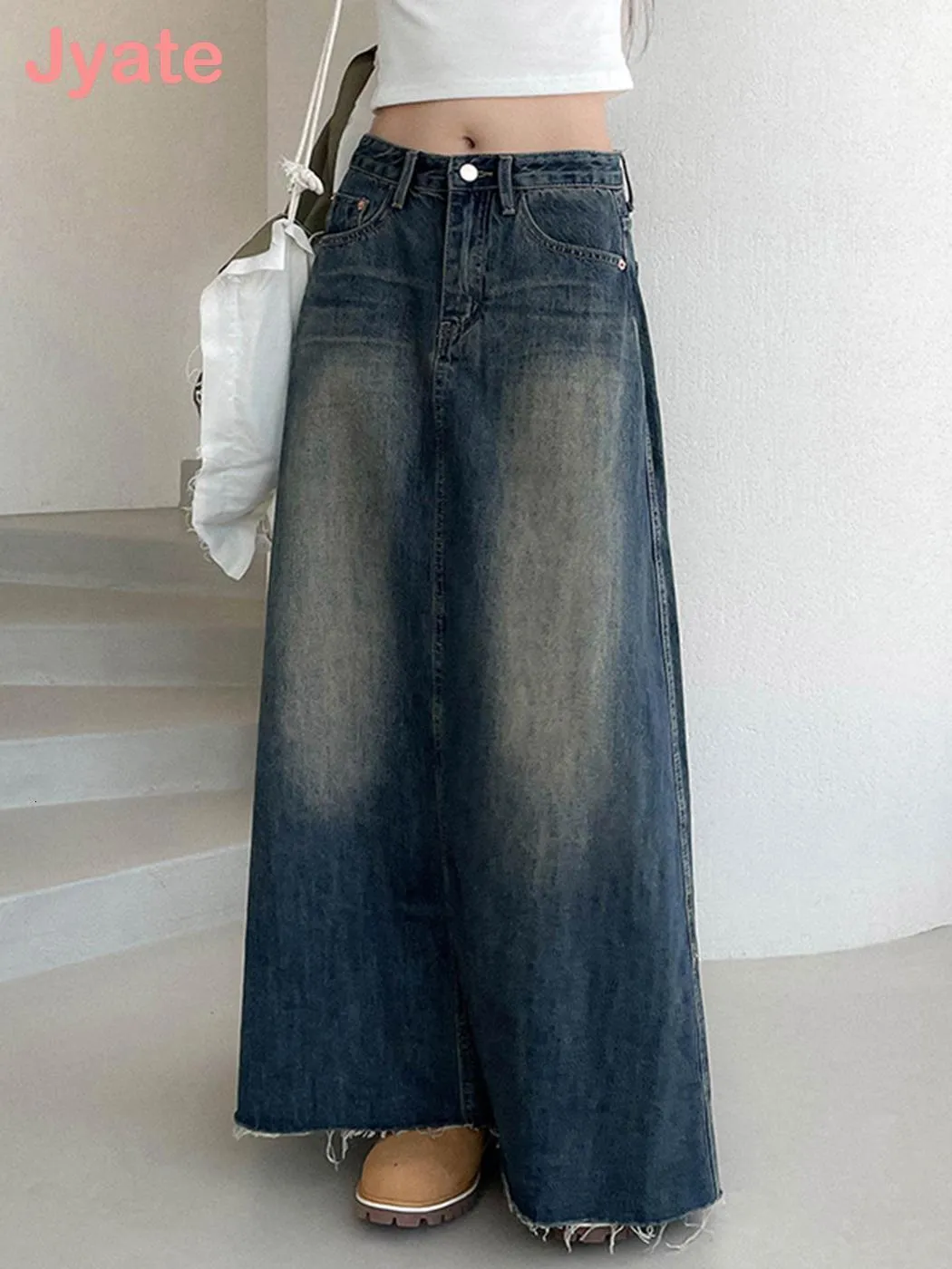 Économisez gros sur les achats en gros de Denim Skirts Maxi Jupes Maxi  Vintage: Jupe Longue En Jean Avec Poches, Jupe En Jean Décontractée En  Ligne