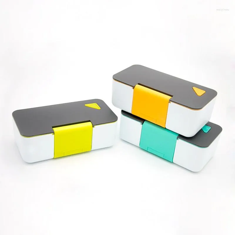 Din sets sets tuuth 650 ml creatieve telefoonstand lunchbox magnetronverwarming draagbare diner lunchbox voor kinderen picknick kantoormedewerkers school