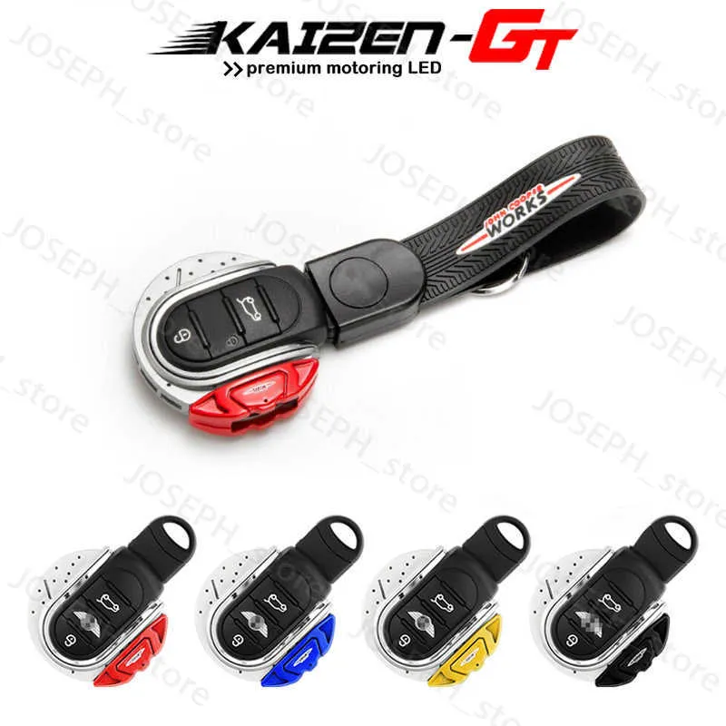 Key Rings Smart Key Cover JCW Brake Disc Style Shape 3/4 button Key Fob Case Shell with Keychain Ring Belt For MINI Cooper F55 F56 F57 F60 J230413