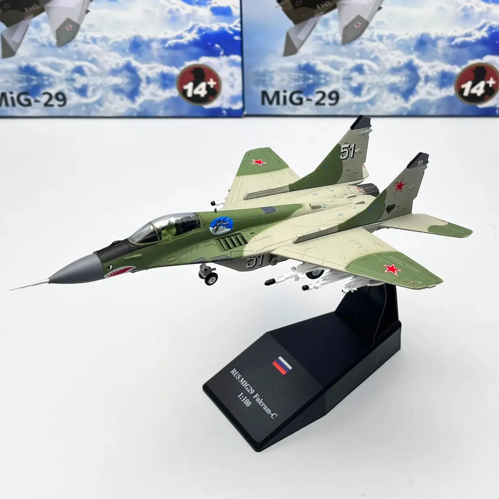 Uçak Modle Ölçeği 1100 Fighter Model Us MIG29 FUTCRUM Askeri Çoğaltma Havacılık Dünya Savaşı Uçak Koleksiyon Minyatür Oyuncak Boy 231113