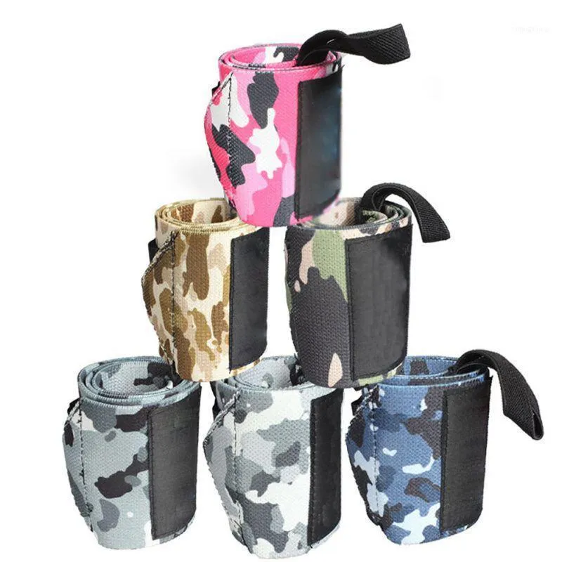 Handledsstöd 1Pair Women Camouflage Guard Band Brace Justerbar Sports Fitness Hand Protector Belt