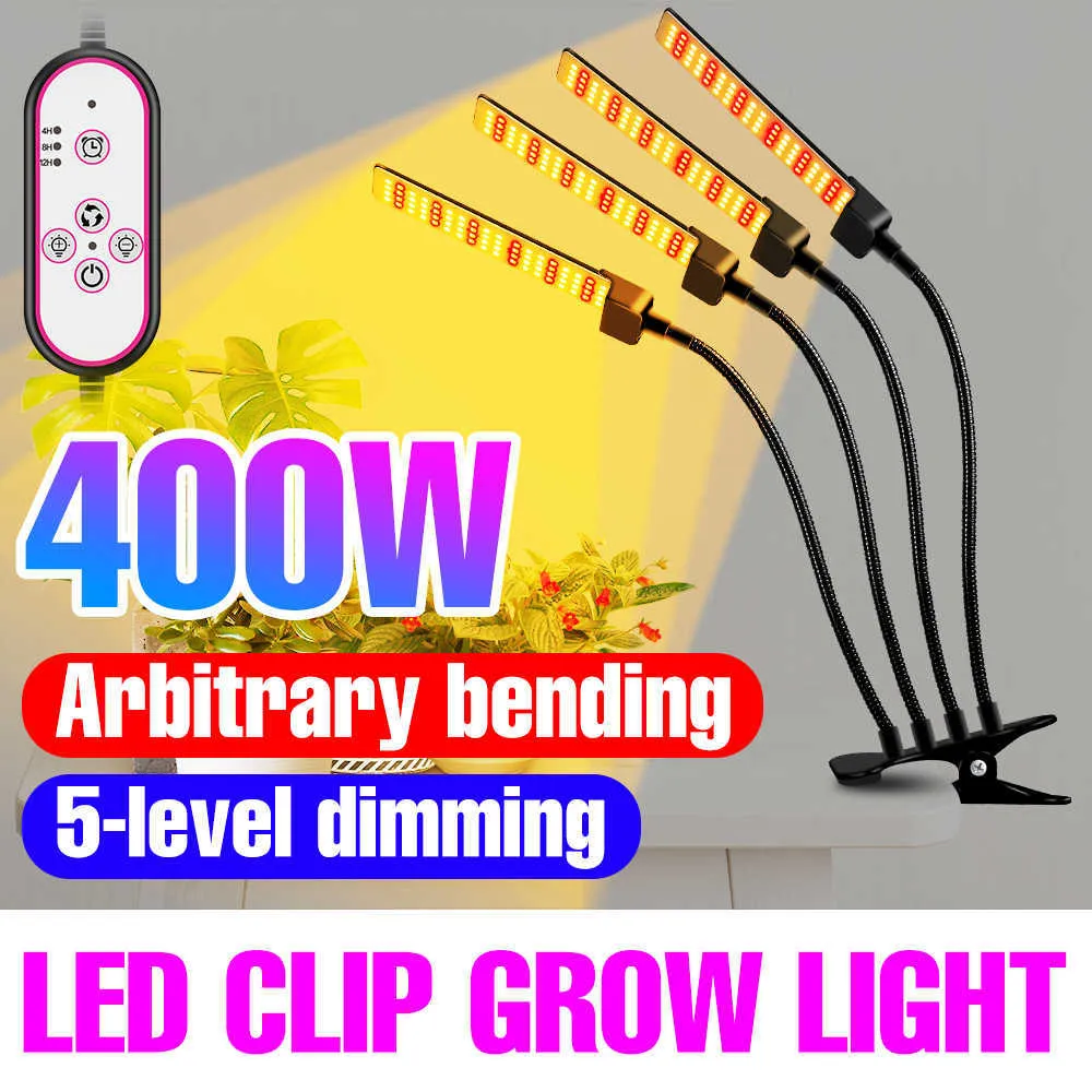 Grow Lights Full Spectrum Plant Light LED Semi di fiori Phytolamp per piante Grow Light UK EU US Plug Indoor Phyto Lamp Hydroponics Fitolampy P230413