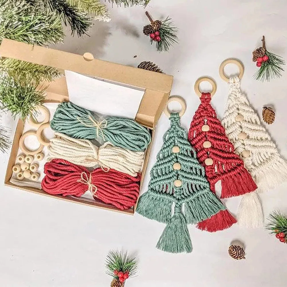 Noel Dekorasyonları Diy Noel Duvar Asma Dekorasyon El Dokusu Noel El Sanatları Ev Dekoru Örme Aracı Kiti Noel Diy Kiti 231113