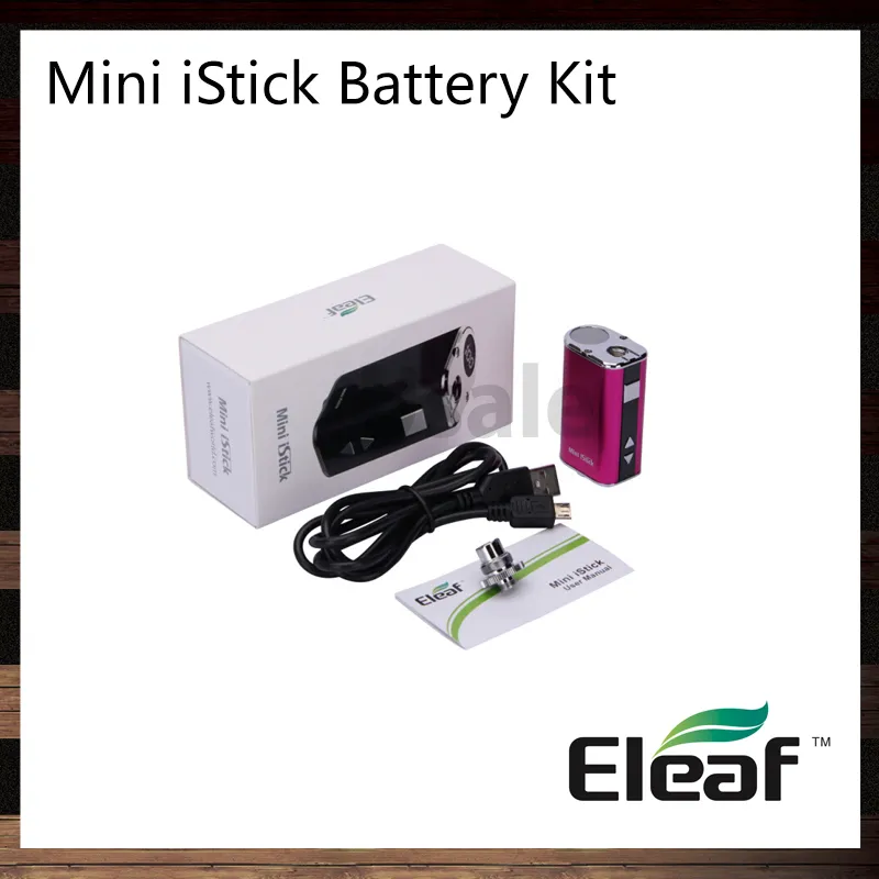 Eleaf Mini iStick 10W Mod Kit 1050mah VV Bateria com tela OLED Dispositivo Vape com carregador USB eGo Threading Connector 100% autêntico