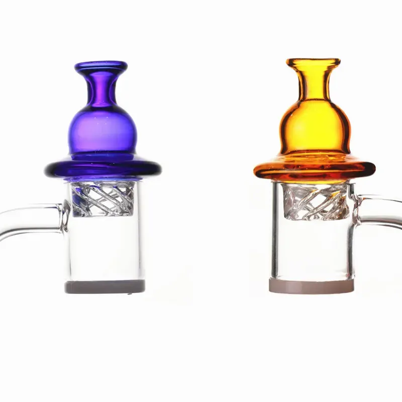 Cyclone Spinning Carb Cap smoking accessories For 25mm flat top banger Dome with air hole Terp Pearl Quartz Nail