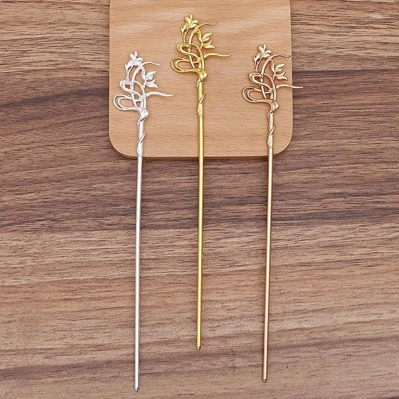 Hair Clips 20 Pieces/Bag 183mm Vintage Flower Shape Sticks Hairpins Headwear Diy Accessories For Women