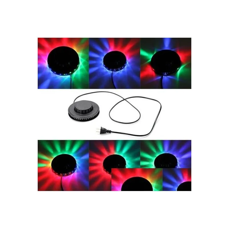 LED-effekter takljus 48 lysdioder RGB inomhus röstkontroll scenbelysning AC 90-240V MTI färger solros droppleverans lampor otkip