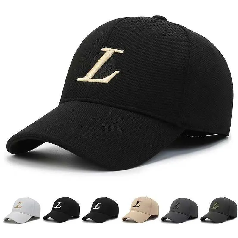 Boll Caps Fashion Hat Women's Personality L Letter Brodery Baseball C med krökt grim utomhussportmänssol