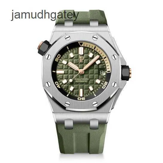 Ap Swiss Montre de luxe Royal Oak Offshore Series Nouvelle montre-bracelet mécanique automatique pour homme Plaque verte 15720st.oo.a052ca.0 Vert Z5aa