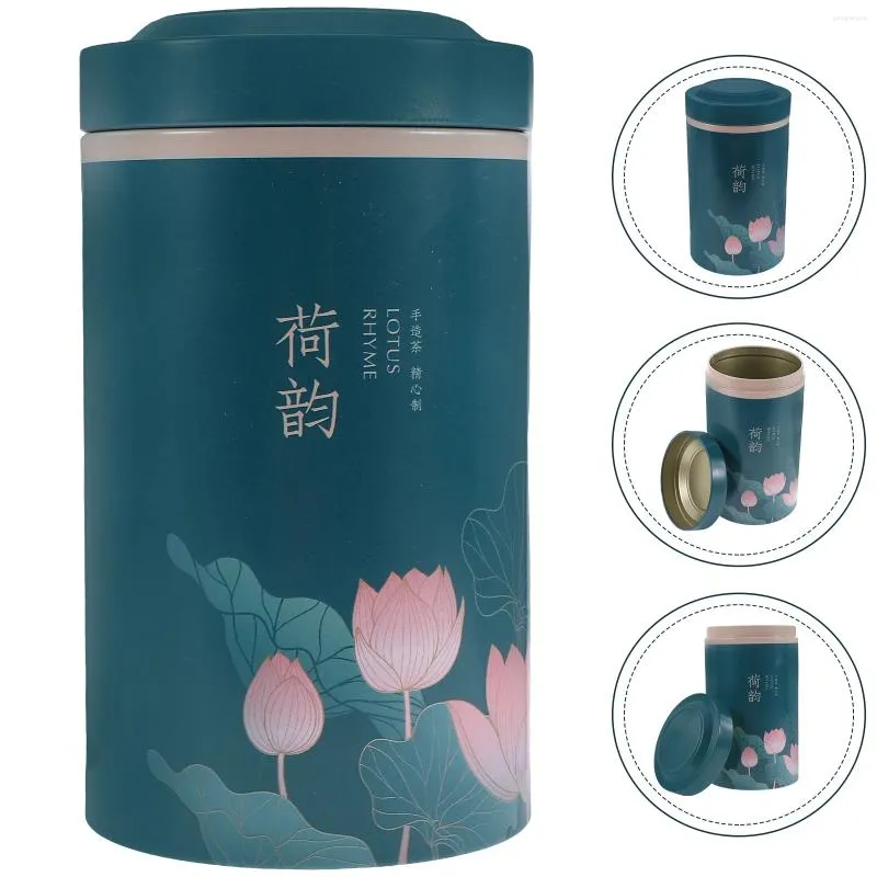 Storage Bottles Tinplate Can Kitchen Supplies Tea Jar Airtight With Lid Home Candy Container Holder Metal Tins Lids