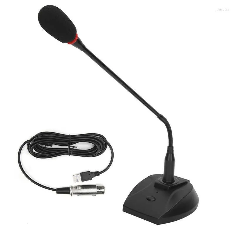 Microphones Mini Gooseneck Microphone Professional Wired Mic USB With Flexible Stand For Conference Meeting Live