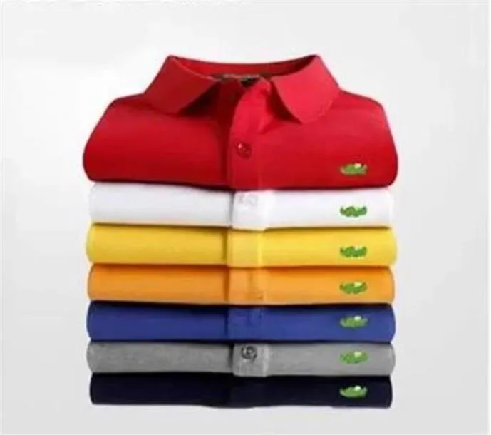 2019 Poloshirt Solid Polo Shirt Men Luksusowe koszule polo z krótkim rękawem męskie podstawowe top bawełniane polo dla chłopców projektant marki Polo homme