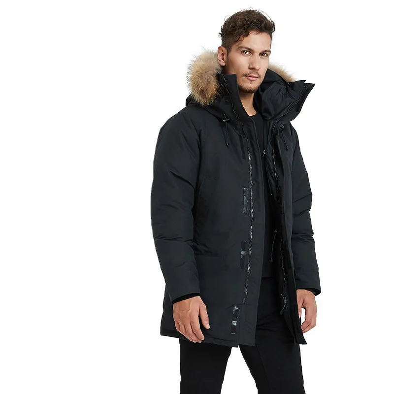 2023 Nuovo stile antivento designer uomo langford parka Piumino bianco Chaqueton tessuto canadese Cappotto esterno piumino cappotto caldo con cappuccio Taglia S-3XL