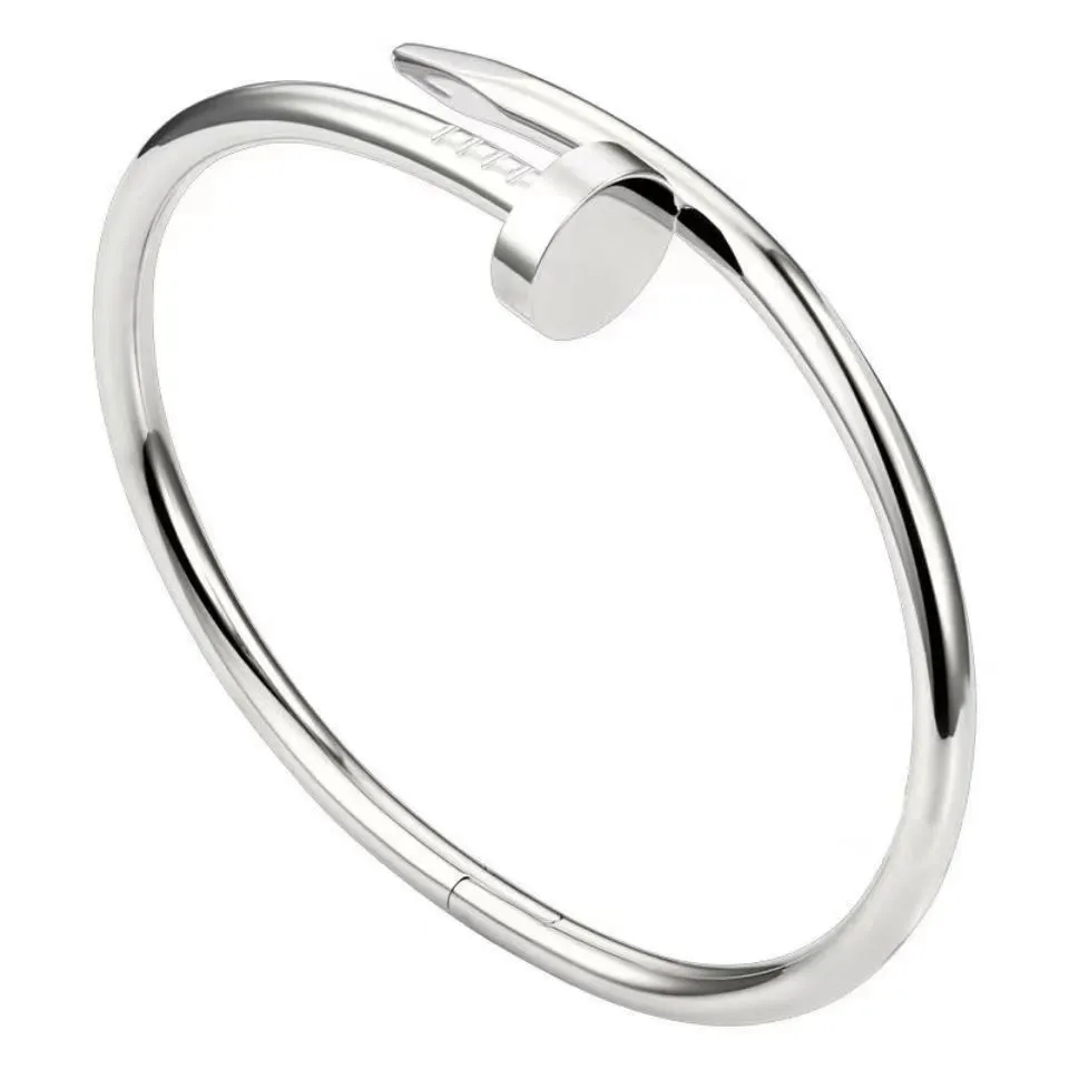 Bracciale per unghie Bracciale di design Gioielli di lusso da donna Bracciale di moda Lega di acciaio al titanio