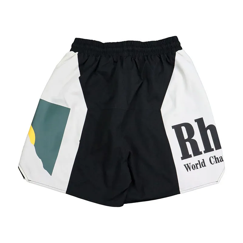 Rhude Pantaloncini da uomo casuam pantaloni da panchina estivi abbigliamento sportivo lettera corta lettere larghe abbigliamento da uomo taglia asiatica 4WF0