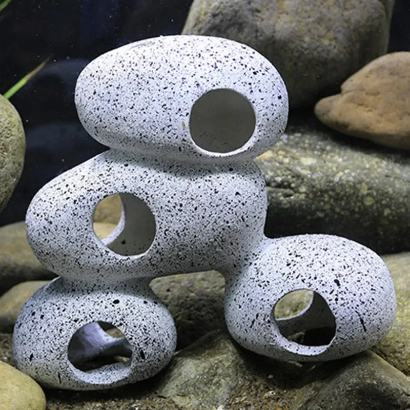 Decorations Aquarium Rock Cave Fish Tank Pond Hideaway for Shrimp Cichlid Hiding Breeding Spawning Hideout Decor Fish Tank Stone Ornament 231113