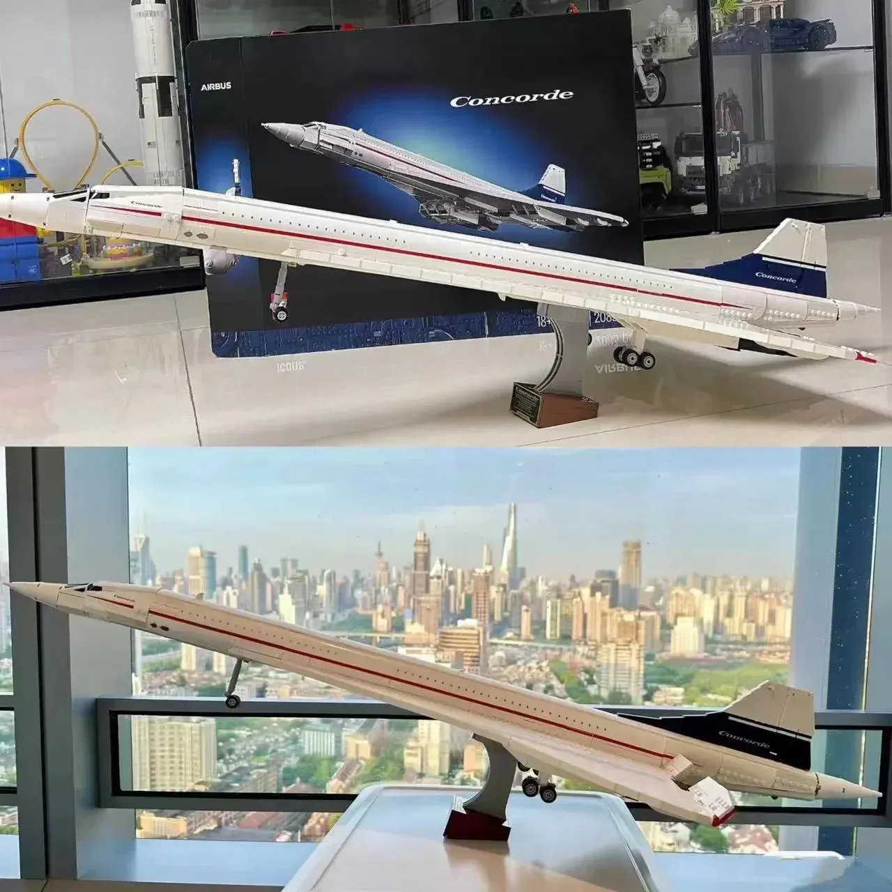 Diecast Model Presale 10318 Aviation Aircraft Building Block Supersonic Airliner Concorde Passenger Plane Bricks Toys for Kid 231110