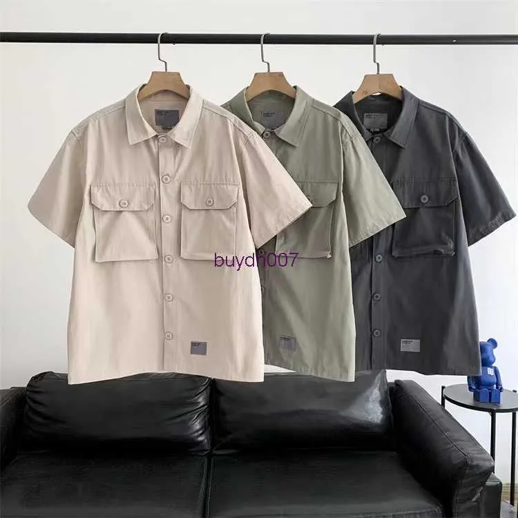 2023 Herr- och kvinnors mode T -skjorta Tooling High Street Brand Carhart Wip Work Spring/Summer Military Label Multi Pocket Short Sleeve H3YY