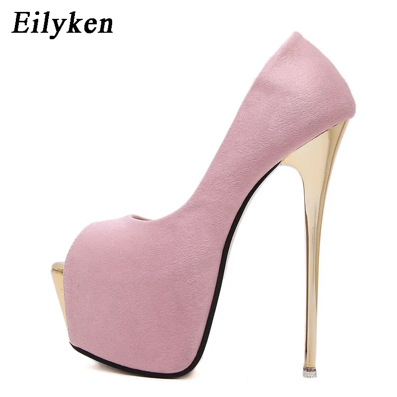 Dress Shoes Eilyken Women Pumps high heels Womens Sexy Peep Toe Pumps Platform shoes White Black Pink Wedding Party shoes size 3445 230413