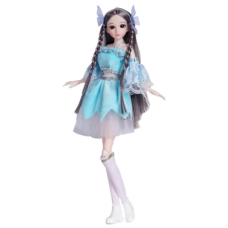 Poppen 30 cm mode prinses volledige set 1 6 bjd 24 gewrichtsbewegbaar lichaam witte huid kinderen verkleed speelgoedmeisje sjirantsgeschenken 230412