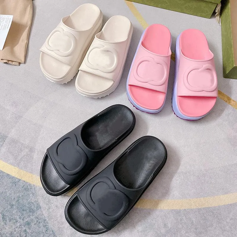 2023 Interlocking G Slide Sandals For Women And Men Platform Thick Sole ...
