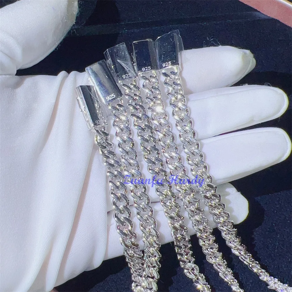 gioielli hip hop di design 8mm 16 18 20 22 pollici collana k catena cubana moissanite certificata VVS GRA_voghion.com