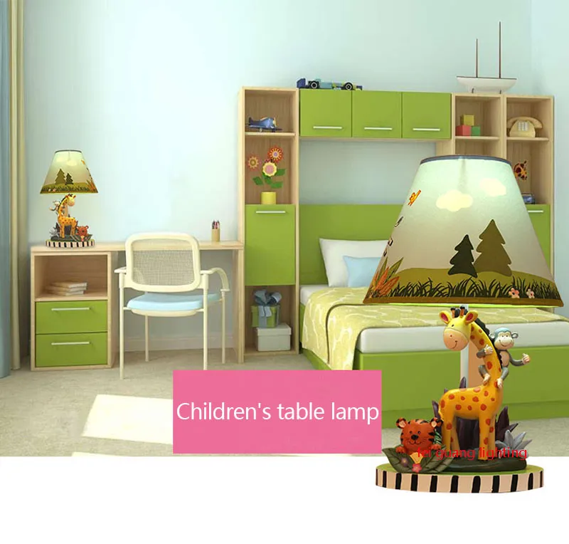 暖かい寝室のベッドサイドランプレトロスタディアート動物の小さなテー