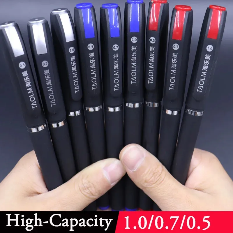 Bollpoint pennor 25308 st stor kapacitet gel penna 10 07 05 boll påfyllning svart blå röd bläck signatur skrivverksamhet för kalligrafi 231113