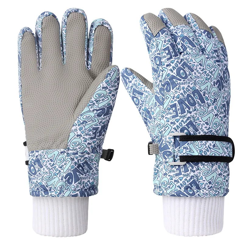 Wholesale Bulk Kids Ski Gloves Winter Snow Waterproof Warm For Teenagers Outdoor Sports Boys Girls