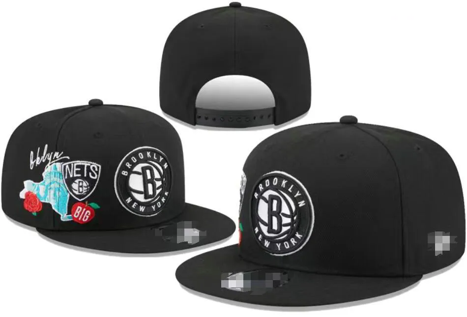 Brooklyn'Nets''Nall Caps 2023-24 unisex moda bawełniana baseball snapback menu kobiety słoneczne haft haftowy wiosna letnia czapka hurtowa a9